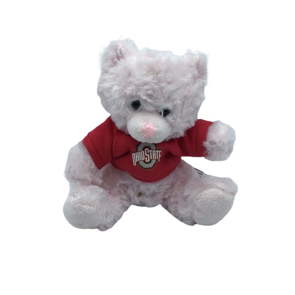 Ohio State University Teddy Bear Plush Pink Red Plushline 2017 Aliens 6" sitting